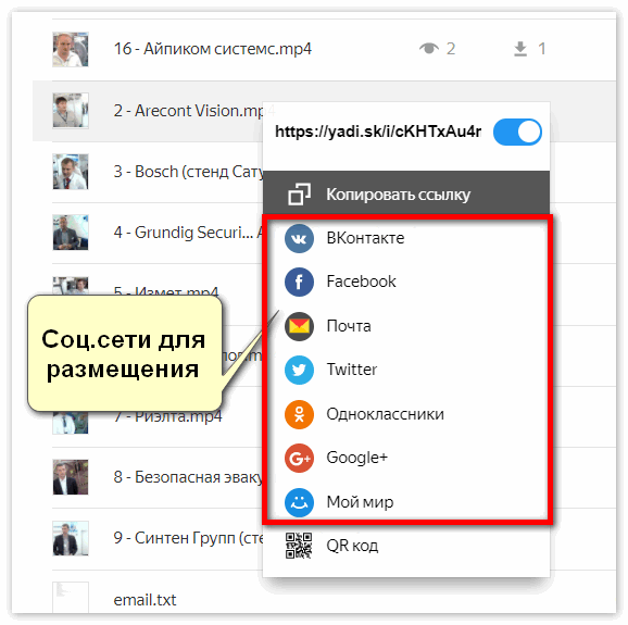 Соцсети для размещения Яндекс